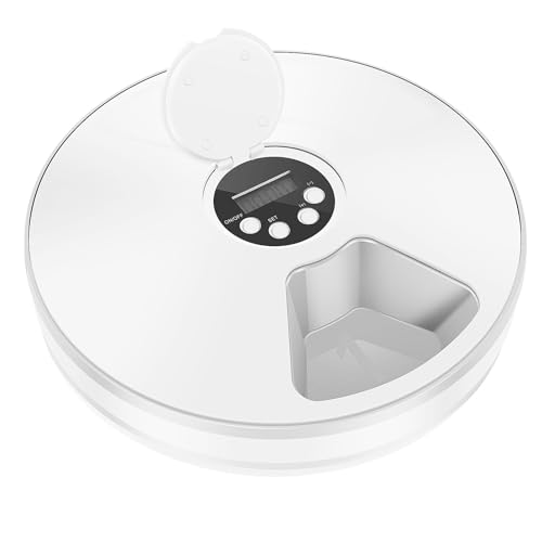 Futterautomat Katze Nassfutter mit 6 Fächer 30×30×6cm Automatischer Futterspender Timing Design Batteriebetrieben Nassfutterautomat für Katzen für Fütterung Katzen Hunden Futterautomat Katze Nassfutter mit 6 Fächer 30×30×6cm Automatischer Futterspender Timing Design Batteriebetrieben Nassfutterautomat für Katzen für Fütterung Katzen Hunden von Fyeme