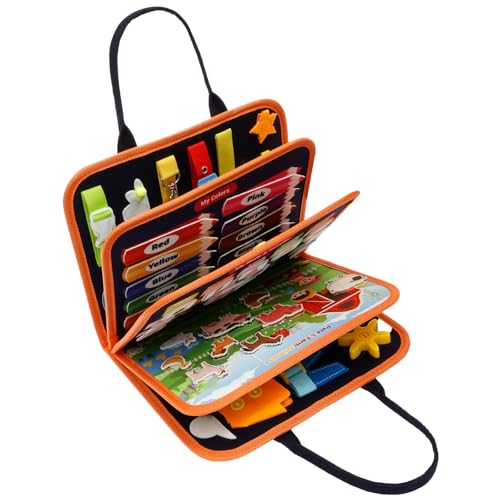 Fyeme Busy Board Filz 45x28cm Montessori Spielzeug mit Tragegriff Kinder Sensorisches Spielzeug Quiet Book für Feinmotorik Fertigkeitenerwerb für Reisen Zuhause Geburtstagsgeschenk Fyeme Busy Board Filz 45x28cm Montessori Spielzeug mit Tragegriff Kinder Sensorisches Spielzeug Quiet Book für Feinmotorik Fertigkeitenerwerb für Reisen Zuhause Geburtstagsgeschenk von Fyeme