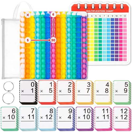 Multiplikationsbrett mit 156 Lernkarten 25×24cm 1x1 Lernen Spiel mit Kalkulator Einmaleins Spiel Rechenspiel für die Geistige Entwicklung von Kindern von Fyeme