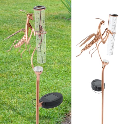 Regenmesser für Garten 10.3×4.5×61cm Regenmesser Mit Erdspieß Mantis Design Solarleuchten Abnehmbar Regenwassermesser als Niederschlagsmesser Gartendekoration Verwendet Werden Regenmesser für Garten 10.3×4.5×61cm Regenmesser Mit Erdspieß Mantis Design Solarleuchten Abnehmbar Regenwassermesser als Niederschlagsmesser Gartendekoration Verwendet Werden von Fyeme