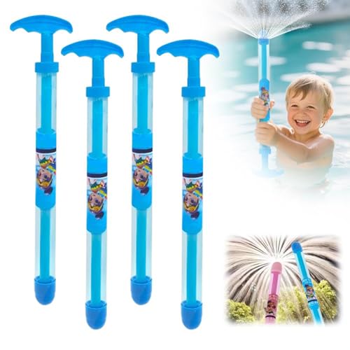 4 Stück Feuerwerk Wasserpistole Spielzeug, Romantic Wasserpistole, Große Kapazität Hochdruck Splash Blaster für Kinder Erwachsene (Blau) von Fylpt