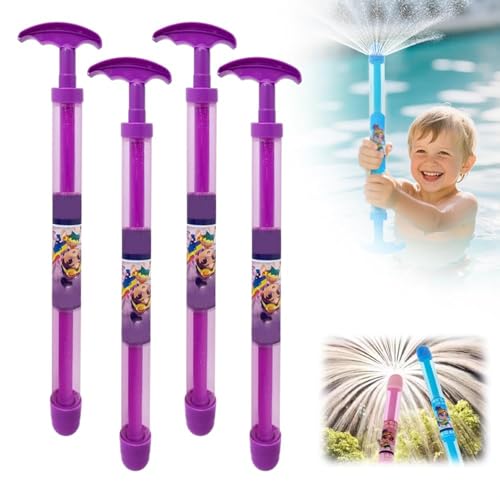4 Stück Feuerwerk Wasserpistole Spielzeug, Romantic Wasserpistole, Große Kapazität Hochdruck Splash Blaster für Kinder Erwachsene (Lila) von Fylpt