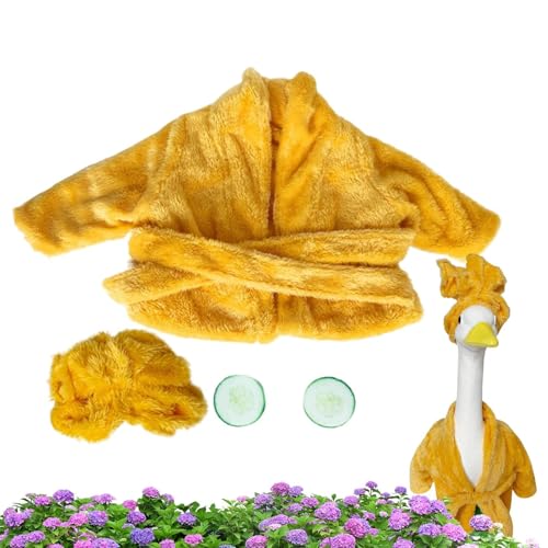 Fyrdyn Garten Gänse Outfits - Herbst Garten Gänse Bekleidung,Dekofigur Kostüm Bademantel Set Für Halloween Terrasse Deko Veranstaltern Hausbesitzern Sammlern von Fyrdyn