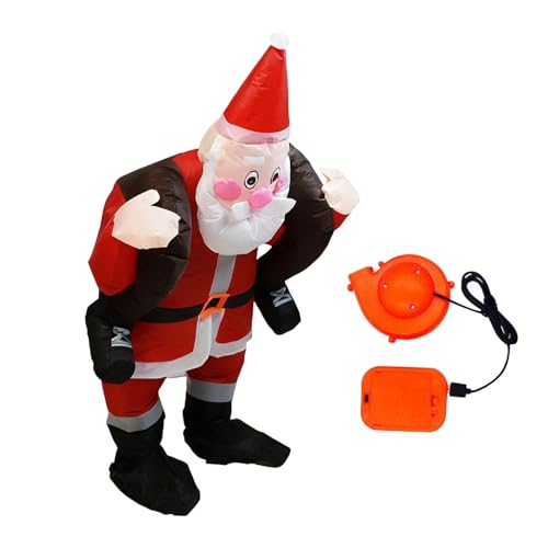 Fyrdyn Weihnachtsmann Aufblasbares Kostüm | Cosplay Overall für die winterlichen Feiertage,Lustiger Aufblasbarer Weihnachts Overall,Für Winterliche Festpartys Familientreffen Veranstaltungen von Fyrdyn