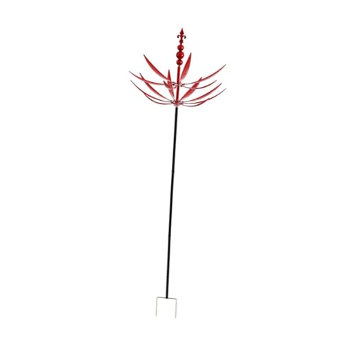 FytStycale Gartenwindspinner Outdoor Dekor Streetweg Gehweg Hinterhof Park Landschaftsweg Yard Art Courtyard Metall Windskulptur, Rot von FytStycale