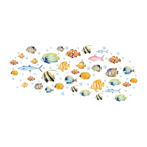 FytStycale Wandaufkleber Unterwasserwelt Kleine Fische für Spielzimmer Toilette Esszimmer von FytStycale