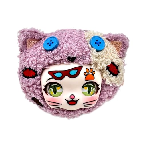 Kuscheltier 2er Set Kitty & Clown, Süß Plüschtier für Kinder Erwachsene, Begleiter für Rucksack Ranzen Tasche, Kawaii Stofftier, Action Sammelfiguren, Geschenk für Jungen Mädchen Freunde von Fyyvalur