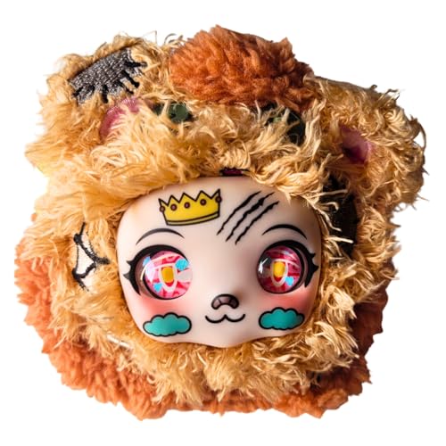 Kuscheltier 2er Set Löwe & Clown, Süß Plüschtier für Kinder Erwachsene, Begleiter für Rucksack Ranzen Tasche, Kawaii Stofftier, Action Sammelfiguren, Geschenk für Jungen Mädchen Freunde von Fyyvalur