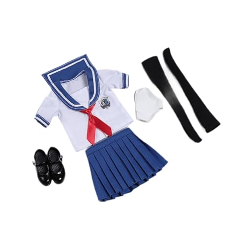 Fzaqwen 1/6 Schuluniform-Set Outfit Actionfigur Kleidung Cosplay für 12''-Figuren, BLAU Fzaqwen 1/6 Schuluniform-Set Outfit Actionfigur Kleidung Cosplay für 12''-Figuren, BLAU von Fzaqwen