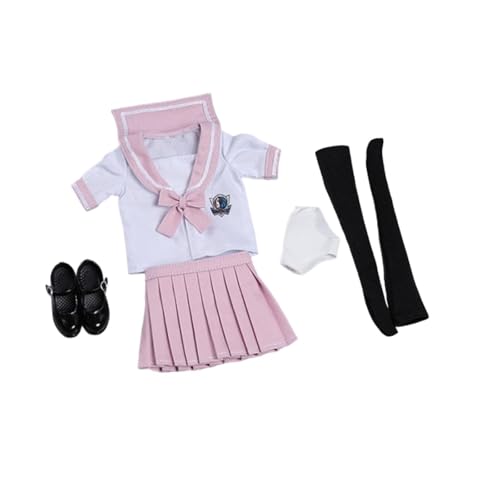 Fzaqwen 1/6 Schuluniform-Set Outfit Actionfigur Kleidung Cosplay für 12''-Figuren, ROSA Fzaqwen 1/6 Schuluniform-Set Outfit Actionfigur Kleidung Cosplay für 12''-Figuren, ROSA von Fzaqwen