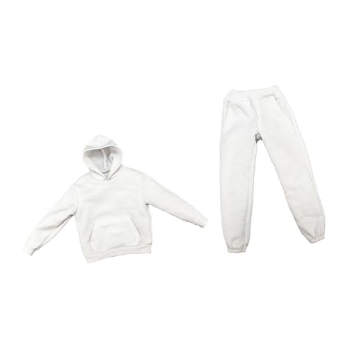 Fzaqwen 1/6 Skala Männer Figur Top mit Hosen Handgemachte Puppe Kleidung Sportswear für 12 Zoll, Kapuzenpullover von Fzaqwen