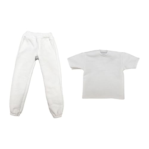 Fzaqwen 1/6 Skala Männer Figur Top mit Hosen Handgemachte Puppe Kleidung Sportswear für 12 Zoll, Kurzarm von Fzaqwen