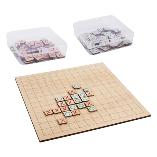 Fzaqwen Holz Toe Brettspiel Interaktive Frühe Bildung Entwickeln Denkfähigkeiten, Tic Tac Toe von Fzaqwen