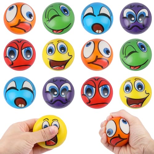 Fzyisw 12 Stück Stressbälle, Lächeln Gesicht Stressball, Squishy Anti Stress Bälle, Antistressball, Knautschball für Angst Abbauen und Beruhigung, Anti Stress Spielzeug Ball für Kinder Erwachsene Fzyisw 12 Stück Stressbälle, Lächeln Gesicht Stressball, Squishy Anti Stress Bälle, Antistressball, Knautschball für Angst Abbauen und Beruhigung, Anti Stress Spielzeug Ball für Kinder Erwachsene von Fzyisw