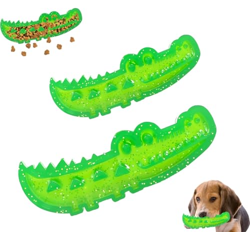 Krokodil-Hundespielzeug für Kauen Und Apportieren für Langsames Fressen, Hunde-Puzzle für Langsamen Fressen, Unzerstörbares Alligator-Kauspielzeug für Große, Mittelgroße und Kleine Hunde(Mix) von Fzysjve