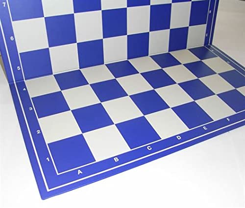 Schachplan mittig faltbar, Weiss-blau, FG 55 mm, Brettgröße 490 x 490 mm Nr. 45022 von G+K Kunststofftechnik UG