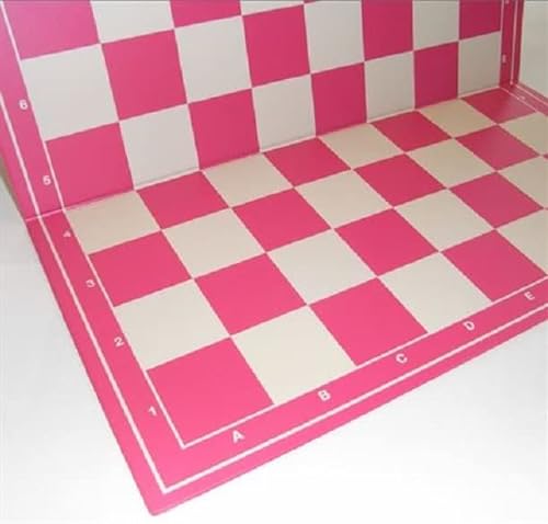 Schachplan mittig faltbar, Weiss-pink, FG 55 mm, Brettgröße 490 x 490 mm Nr. 45025 von G+K Kunststofftechnik UG