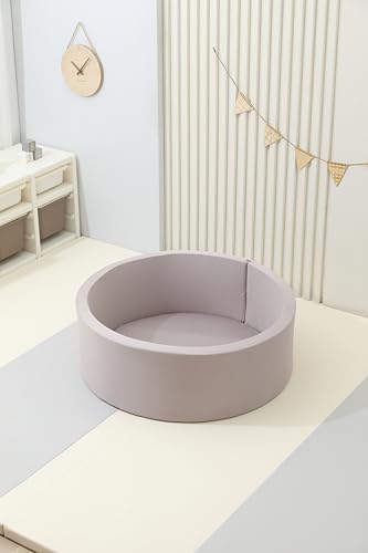 G'CHILD— Schaumstoffballpool für Kinder, superweiches Silberfuchsfleece, weicher Innen- und Außenspielbereich für Babys, ideales Geschenkspielzeug für Jungen und Mädchen im Kleinkindalter. (Grau) von G'CHILD