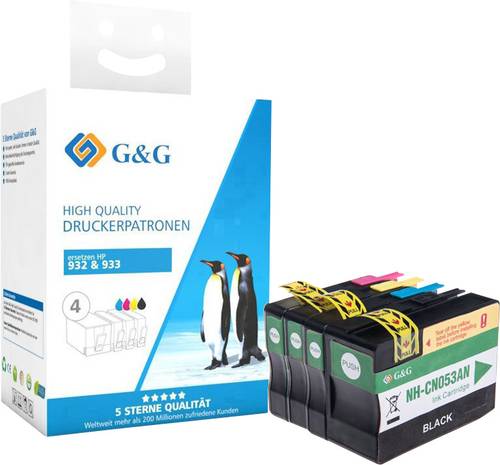 G&G Druckerpatrone ersetzt HP 932XL, 933XL, CN053AE, CN054AE, CN055AE, CN056AE Kompatibel Kombi-Pack von G&G