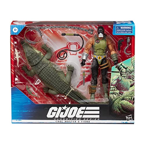 G.I. Joe Classified Series Croc Master & Fiona Actionfiguren, 38 Sammlerstücke, Premium-Spielzeuge mit Zubehör, 15,2 cm von G.I. Joe