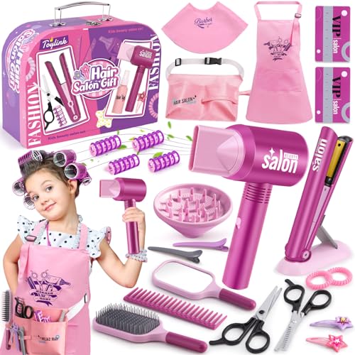 G.C Friseur Set Kinder Spielzeug Geschenke für Mädchen 3 4 5 6 7 Jahre Friseurkoffer mit Haartrockner Haarglätter Kamm Spiegel Schürze Haarstyling Zubehör Kinderschminke Spielzeug Rollenspiel G.C Friseur Set Kinder Spielzeug Geschenke für Mädchen 3 4 5 6 7 Jahre Friseurkoffer mit Haartrockner Haarglätter Kamm Spiegel Schürze Haarstyling Zubehör Kinderschminke Spielzeug Rollenspiel von G.C