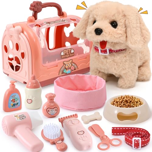 G.C Hund Spielzeug Kinder Elektrischer Plüsch Hund der Läuft und Bellt mit Leine Hundekäfig Kuscheltier Hund Interaktives Haustier Spielzeug Geschenke für Mädchen 3 4 5 6 Jahre G.C Hund Spielzeug Kinder Elektrischer Plüsch Hund der Läuft und Bellt mit Leine Hundekäfig Kuscheltier Hund Interaktives Haustier Spielzeug Geschenke für Mädchen 3 4 5 6 Jahre von G.C