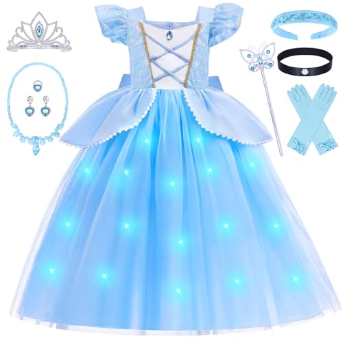G.C Prinzessin Kostüm Mädchen Halloween Kostüm Zubehör Cosplay Kostüm (120 (4-5 Jahre) von G.C