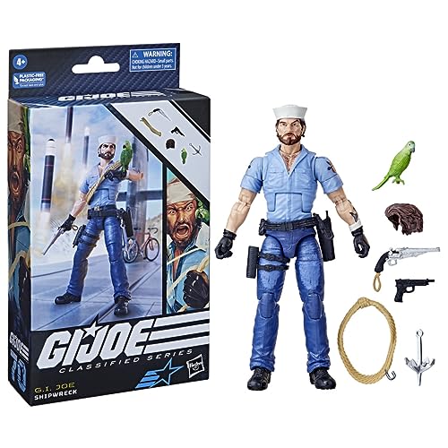G. I. Joe Classified Series Shipwreck with Polly, Collectible G.I. Joe Actionfiguren, 70, 15.2 cm Actionfiguren für Jungen & Mädchen, mit 6 Zubehörteilen von G.I. Joe