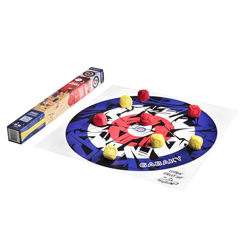 GABAKY Originelles Boccia-Spiel, Mix aus Puck und Curling, Ziel mit 8 weichen Kugeln, für jedes Terrain, drinnen und draußen, drinnen und draußen (Street Art Edition I) von GABAKY