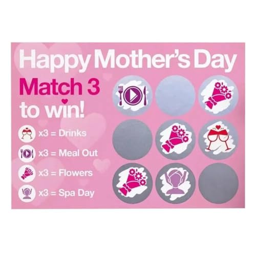 GABEALF Einzigartige Grußkarte zum -Muttertag-Rubbelkarten mit 4 Herausfordernden Glückwunschkarten zum Geburtstag für Erwachsene,B von GABEALF