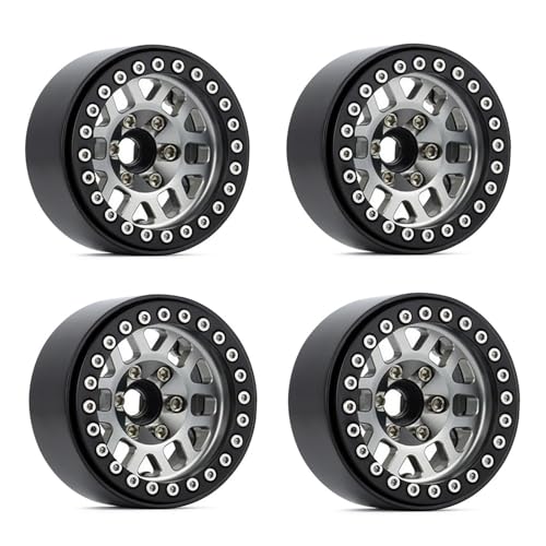 GADAW 1 9 Zoll Beadlock Felgen Metall Radnaben Felgen Set 4 Stück Für 1:10 Ferngesteuertes Spielfahrzeug Kriechauto von GADAW
