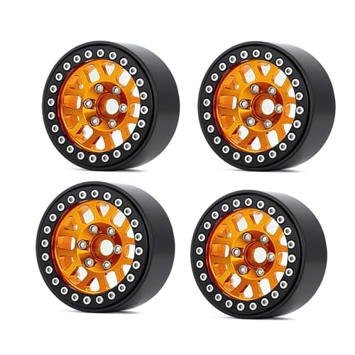 GADAW 1 9 Zoll Beadlock Felgen Metall Radnaben Felgen Set 4 Stück Für 1:10 Ferngesteuertes Spielfahrzeug Kriechauto von GADAW