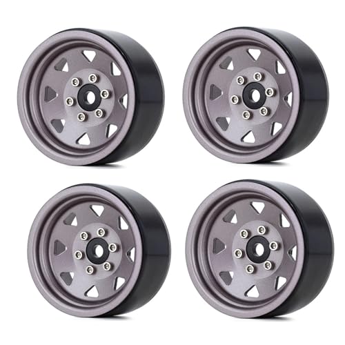 GADAW 19-Zoll Beadlock Radfelgen Metallradnaben Radfelgen Set Mit 4 Stück Für 1:10 Ferngesteuerte Spielfahrzeuge Kriechautomodelle von GADAW