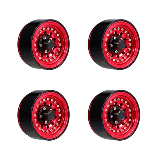 GADAW 4PCS Radnaben 1 9'' Beadlock Metall Felgen Mit 10 Speichen Für Fernbedienung Auto Spielzeug 1/10 Crawler SCX10 Zubehör von GADAW