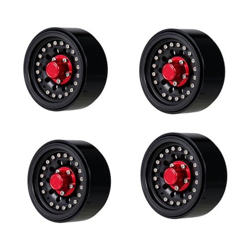 GADAW 4PCS Radnaben 1 9'' Beadlock Metall Felgen Mit 10 Speichen Für Fernbedienung Auto Spielzeug 1/10 Crawler SCX10 Zubehör von GADAW