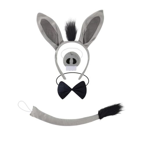 GADAW Kinder Eselkostüm Set Halloween Dress Up Outfit Halloween Tierkostüm Für Jungen Mädchen Weihnachts Cosplay GADAW Kinder Eselkostüm Set Halloween Dress Up Outfit Halloween Tierkostüm Für Jungen Mädchen Weihnachts Cosplay von GADAW