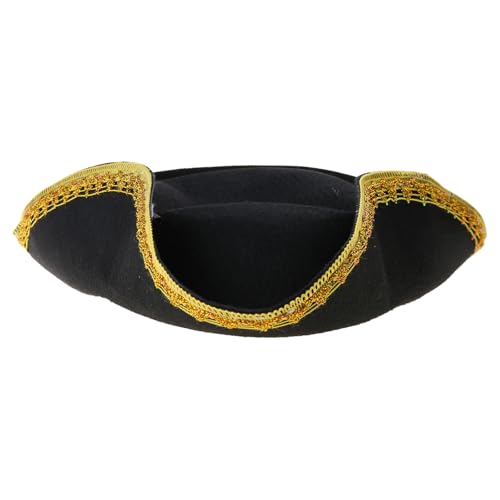 GADAW Piratenkapitän Hut für Damen und Herren, Uni, Halloween-Kostüm, Trikorne-Hut, Cosplay, Piratenhut, Bühnenauftritte, Cocked Hat GADAW Piratenkapitän Hut für Damen und Herren, Uni, Halloween-Kostüm, Trikorne-Hut, Cosplay, Piratenhut, Bühnenauftritte, Cocked Hat von GADAW