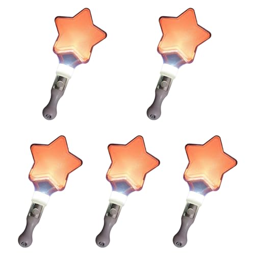 GADAW Set Mit 5 Blinkenden Zauberstäben In Herz Und Sternform Leuchtende Zauberstäbe Farben Ändern LED Leuchtstab Für Festivals Und Feiern GADAW Set Mit 5 Blinkenden Zauberstäben In Herz Und Sternform Leuchtende Zauberstäbe Farben Ändern LED Leuchtstab Für Festivals Und Feiern von GADAW
