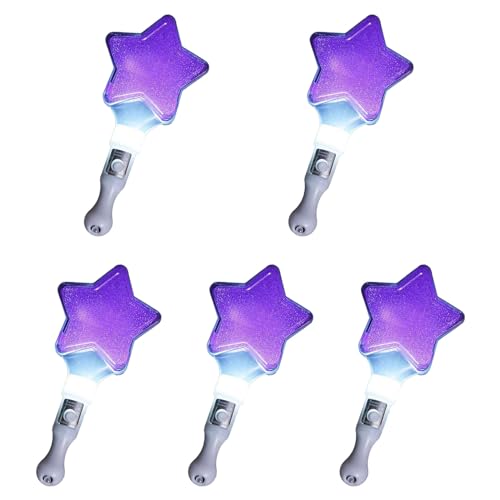 GADAW Set Mit 5 Blinkenden Zauberstäben In Herz Und Sternform Leuchtende Zauberstäbe Farben Ändern LED Leuchtstab Für Festivals Und Feiern GADAW Set Mit 5 Blinkenden Zauberstäben In Herz Und Sternform Leuchtende Zauberstäbe Farben Ändern LED Leuchtstab Für Festivals Und Feiern von GADAW