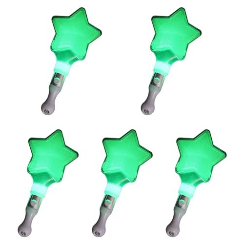 GADAW Set Mit 5 Blinkenden Zauberstäben In Herz Und Sternform Leuchtende Zauberstäbe Farben Ändern LED Leuchtstab Für Festivals Und Feiern GADAW Set Mit 5 Blinkenden Zauberstäben In Herz Und Sternform Leuchtende Zauberstäbe Farben Ändern LED Leuchtstab Für Festivals Und Feiern von GADAW