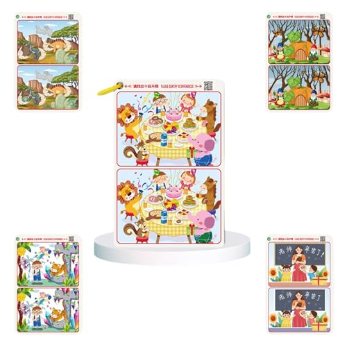 GADAW Packung Mit 32 Karten Zum Erkennen Von Unterschieden Die Für Kinder 3 Und Up Bildrätsel Zur Beobachtung Geeignet Sind GADAW Packung Mit 32 Karten Zum Erkennen Von Unterschieden Die Für Kinder 3 Und Up Bildrätsel Zur Beobachtung Geeignet Sind von GADAW