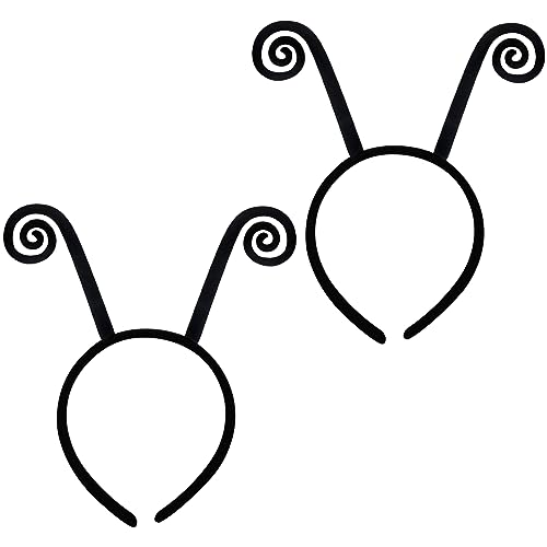 2 Stück Schmetterling Fühler Haarreif, Haarreif Schmetterling Damen, Verstellbarer Schwarzer Samt Bienen Käfer Antenne Haarreifs Ameisen Haarband für Kostüm Karneval Accessoires von GADITIEK