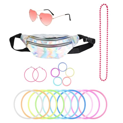 90er Jahre Outfit Damen, 90 er Jahre Accessoires Malle 80er, Bad Taste Rave Festival Party Outfit Mottoparty, 90s 80s Disco Mallorca Party Outfit, Rave Accessoires von GADITIEK