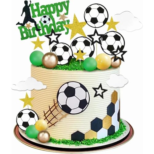 GADITIEK Tortendeko Geburtstag, 32 Stück Fußball Kuchen Deko, Tortenaufleger Fussball Deko Geburtstag Kinder, Fussball Tortendeko für Kindergeburtstag und Party, Fussball Deko für Junge GADITIEK Tortendeko Geburtstag, 32 Stück Fußball Kuchen Deko, Tortenaufleger Fussball Deko Geburtstag Kinder, Fussball Tortendeko für Kindergeburtstag und Party, Fussball Deko für Junge von GADITIEK