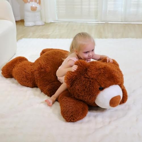 GADXV Bär-Plüschtiere, 119,4 cm, riesiger Plüschbär, großer brauner Plüschbär, gefüllter Aniaml, Geschenk für Kinder, Mädchen, Geburtstag, Valentinstag, Weihnachten GADXV Bär-Plüschtiere, 119,4 cm, riesiger Plüschbär, großer brauner Plüschbär, gefüllter Aniaml, Geschenk für Kinder, Mädchen, Geburtstag, Valentinstag, Weihnachten von GADXV