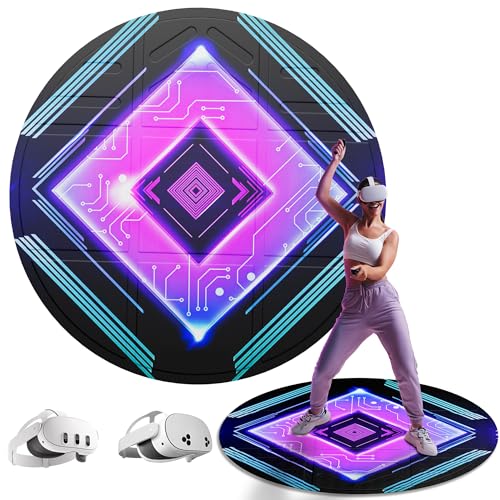 Klappbare VR-Matte für Meta Quest 3S/Quest 3, Runde Anti-Müdigkeit Große Matte, Anti-Rutsch und bequeme Bodenmatte, Premium-Spiel-Zubehör kompatibel mit PSVR2, Oculus Quest 2/Pro/Apple Vision Pro Klappbare VR-Matte für Meta Quest 3S/Quest 3, Runde Anti-Müdigkeit Große Matte, Anti-Rutsch und bequeme Bodenmatte, Premium-Spiel-Zubehör kompatibel mit PSVR2, Oculus Quest 2/Pro/Apple Vision Pro von GAEKOL