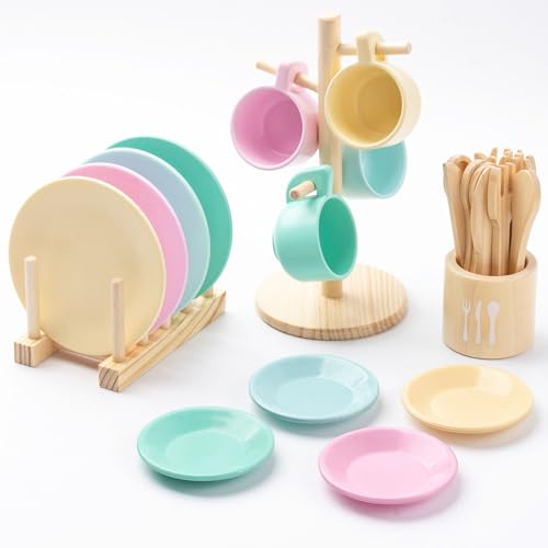 GAGAKU Montessori Küchenspielzeug Set in Pastellfarben – Kinder-Kochset mit Geschirr, Besteck & Aufbewahrungsregal, Rollenspiel für Mädchen und Jungen 3-8 Jahre GAGAKU Montessori Küchenspielzeug Set in Pastellfarben – Kinder-Kochset mit Geschirr, Besteck & Aufbewahrungsregal, Rollenspiel für Mädchen und Jungen 3-8 Jahre von GAGAKU