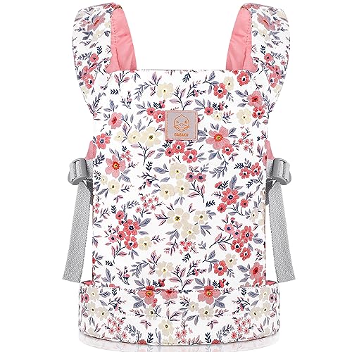 GAGAKU Puppentrage Kinder Tragetuch Baby Puppenzubehör Puppenwagen Puppen Tragetaschen ab 3 Jahre 100% Baumwolle - Pink Wachsblumen von GAGAKU