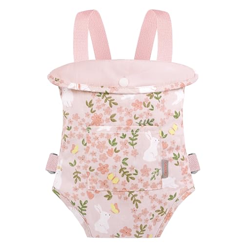 GAGAKU Puppentrage Kinder Babypuppentrage Kreuzen Schultergurte Babypuppen Zubehör Vorne und Hinten Babytrage Puppe Stofftiertrage Puppenwiege Tasche - Rose - Kaninchengarten GAGAKU Puppentrage Kinder Babypuppentrage Kreuzen Schultergurte Babypuppen Zubehör Vorne und Hinten Babytrage Puppe Stofftiertrage Puppenwiege Tasche - Rose - Kaninchengarten von GAGAKU