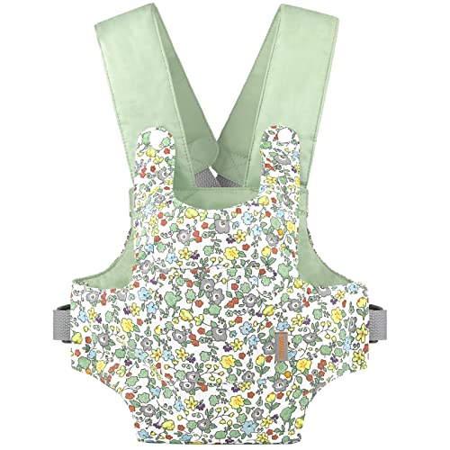 GAGAKU Puppentrage Puppen Bauchtrage Puppenzubehör Babytrage für Kinder Schultergurte Kreuzen Vorne und Hinten 100% Baumwolle - Grün - Blume von GAGAKU